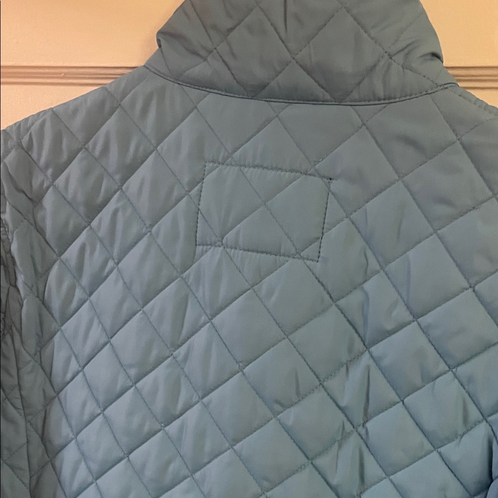 Lands' End Capri Blue Quilted Barn Chore Jacket - Picture 5 of 8